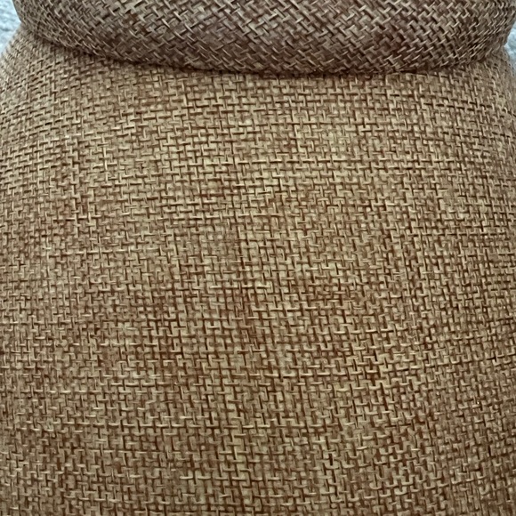 Boho Jute Wicker Natural Visor Hat - Picture 3 of 7